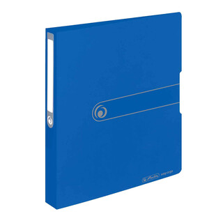 Herlitz Ringbuch A4, 2 Ringe, 3,8cm Rücken, 25mm Füllhöhe Opak-Blau
