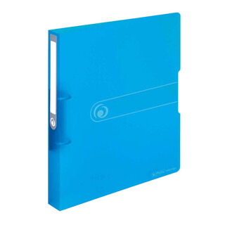Herlitz Ringbuch A4, 2 Ringe, 3,8cm Rücken, 25mm Füllhöhe Transparent - Blau