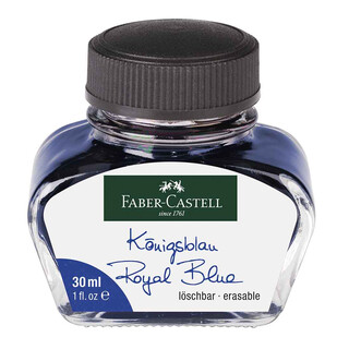 Tintenglas Königsblau löschbar 30 ml Faber-Castell