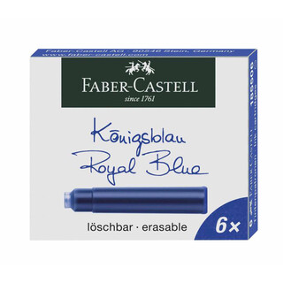 Faber-Castell Tintenpatronen Standard Königsblau 6er Faltschachtel