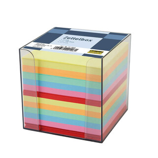 Idena Zettelbox, 9 x 9 x 10 cm, 700 Blatt farbig sortiert