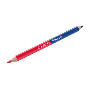 Pelikan Buntstifte dreieckig zweifarbig rot & blau Dick