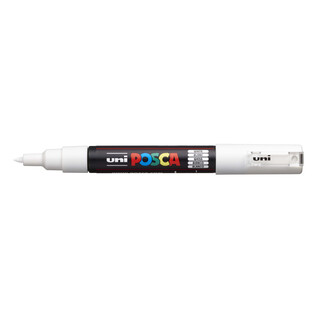 uni-ball POSCA Markierstift mit extra feiner Rundspitze Weiß