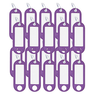 Wedo Schlüsselanhänger aus Kunststoff mit Ring Violett 20 Anhänger