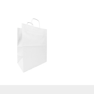 PODARI Papier-Tragetasche - Weiß 7,5 Liter - 5 Stück