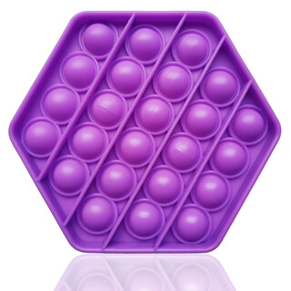 Fidget Toy Push Pop Bubble - Anti Stress Spielzeug - Sechseck Lila