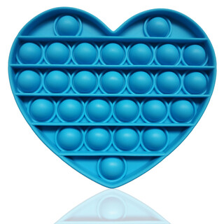 Fidget Toy Push Pop Bubble - Anti Stress Spielzeug - Herz Blau