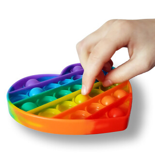 Fidget Toy Push Pop Bubble - Anti Stress Spielzeug - Viereck Orange