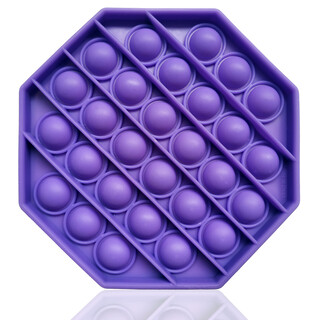 Fidget Toy Push Pop Bubble - Anti Stress Spielzeug - Achteck Lila