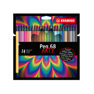 Premium-Filzstift STABILO Pen 68 Etui ARTY 24 Farben
