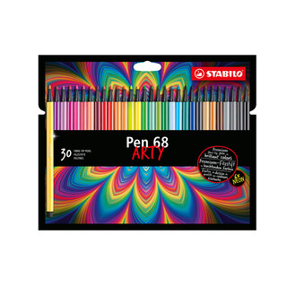 Premium-Filzstift STABILO Pen 68 Etui ARTY 30 Farben