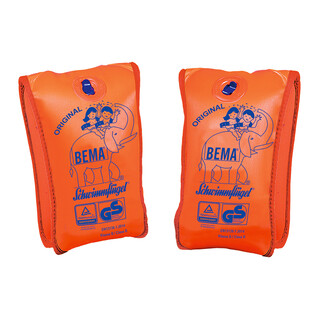 BEMA® Original Schwimmlernhilfe Schwimmhilfe Schwimmflügel, Orange 2 Paar - Soft / bis 30 kg