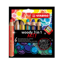 Buntstift, Wasserfarbe & Wachsmalkreide STABILO woody 3...