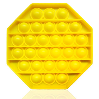 Fidget Toy Push Pop Bubble - Anti Stress Spielzeug - Achteck Gelb