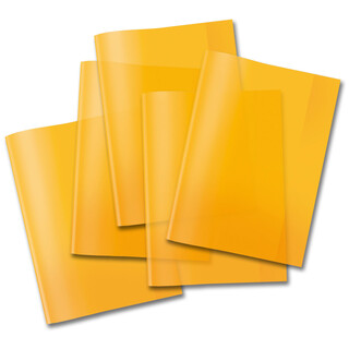 HERMA Heftumschlag Heftschoner Orange transparent DIN A4 5 Stück