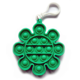 Fidget Toys Push Pop Schlüsselanhänger - Antistressspielzeug Blume Grün