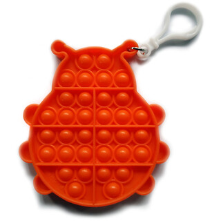 Fidget Toys Push Pop Schlüsselanhänger - Antistressspielzeug Käfer Orange