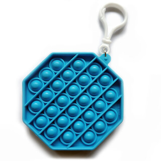 Fidget Toys Push Pop Schlüsselanhänger - Antistressspielzeug Achteck Blau