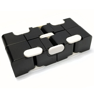 Infinity Cube Fidget Toy Magic Wrfel zum Stress abbauen Schwarz 2 Wrfel