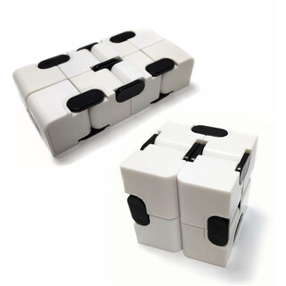 Infinity Cube Fidget Toy Magic W�rfel zum Stress abbauen Wei� 2 W�rfel