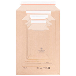 50 Wellpappversandtaschen 175 x 250 mm f�r A5 Kartonversandtasche Versandtasche Pappe selbstklebend