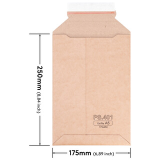 200 Wellpappversandtaschen 175 x 250 mm f�r A5 Kartonversandtasche Versandtasche Pappe selbstklebend