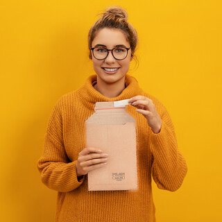 100 Wellpappversandtaschen 200 x 280 mm f�r A5+ Kartonversandtasche Versandtasche Pappe selbstklebend