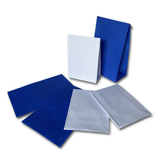 PODARI 30 Papiert�ten Dunkelblau Geschenkt�ten - 2 Gr��en | 12,5 x 19 cm & 10,5 x 15 cm | Geschenkverpackung