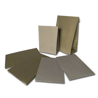 PODARI 6 Papiert�ten Gold Geschenkt�ten - 2 Gr��en | 12,5 x 19 cm & 10,5 x 15 cm | Geschenkverpackung