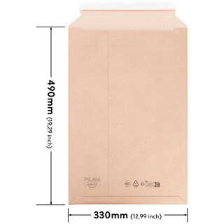 1000 Wellpappversandtaschen 330 x 490 mm f�r A3 Kartonversandtasche Versandtasche Pappe selbstklebend