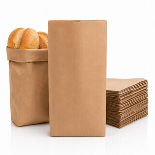 50 St�ck | Papiert�ten Braun 17 x 26 cm mit Kreuzboden Beutel Kraftpapier T�te Bodenbeutel