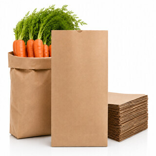 200 St�ck | Papiert�ten Braun 20 x 29 cm mit Kreuzboden Beutel Kraftpapier T�te Bodenbeutel