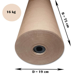 Kraftpapier Rolle 75 cm x 300 m Packpapier 70 g/m² braun