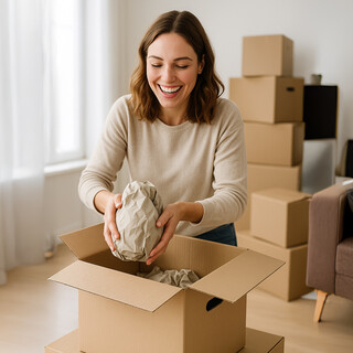 Schrenzpapier auf Rolle | 100 g/m� | 50 cm x 191 m 1 Rolle | Verpackungsmaterial Packpapier F�llmaterial