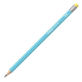 Sechskant-Schulbleistift Blau mit Radierer - STABILO pencil 160