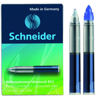 Schneider Tintenroller Patronen Blau, 5er Schachtel, Strichstrke M