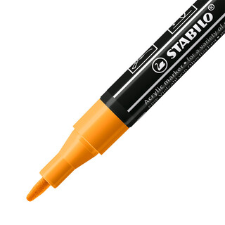 Acrylmarker - STABILO FREE Acrylic - T100 Rundspitze 1-2mm - 5er Pack - mit 5 verschiedenen Farben