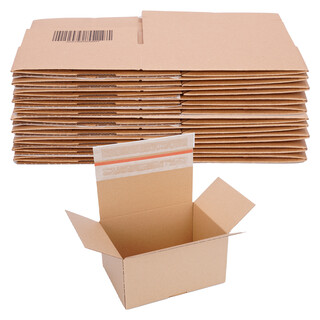 Automatik Karton - 20 Versandkartons mit selbstklebendem Deckel - Kartonagen 213 x 153 x 109 mm - VP30