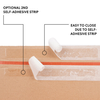Automatik Karton - 20 Versandkartons mit selbstklebendem Deckel - Kartonagen 213 x 153 x 109 mm - VP30