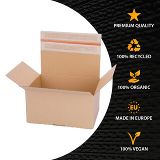 Automatik Karton - 40 Versandkartons mit selbstklebendem Deckel - Kartonagen 213 x 153 x 109 mm - VP30