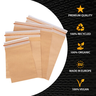 500 Versandbeutel aus Kraftpapier 120 g/m� wiederverschlie�bar 25 x 32 cm | Gr��e und St�ckzahl w�hlbar | Versandtasche Warensendung