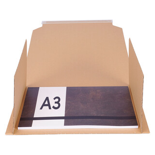 Buchverpackung 25 Stück selbstklebend für A3, 430 x 310 x 10-60 mm, Universal Wickelverpackung