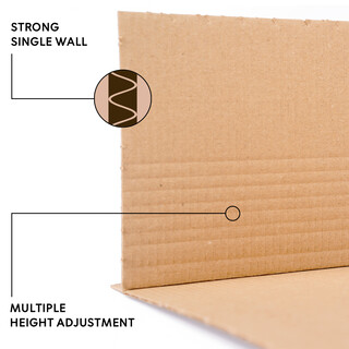 Buchverpackung 50 Stück selbstklebend für A3, 430 x 310 x 10-60 mm, Universal Wickelverpackung