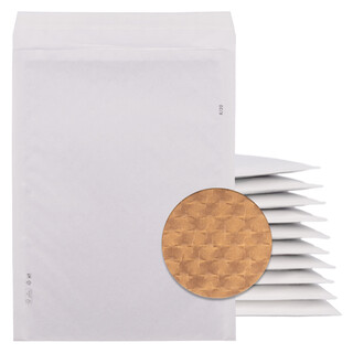 100 Papierpolsterversandtaschen 370 x 480 mm Wei� Versandtaschen mit Papierpolster