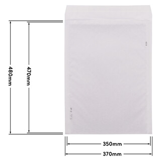 100 Papierpolsterversandtaschen 370 x 480 mm Wei� Versandtaschen mit Papierpolster