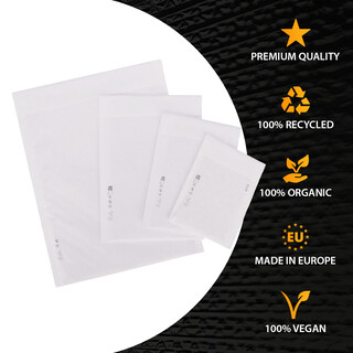 100 Papierpolsterversandtaschen 370 x 480 mm Wei� Versandtaschen mit Papierpolster