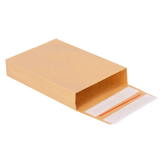 50 Faltentaschen 229x162x40 mm mit Klotzboden, doppelte Haftklebung und Aufrei�faden Versandtasche
