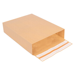 50 Faltentaschen 450x350x120 mm mit Klotzboden, doppelte Haftklebung und Aufrei�faden Versandtasche