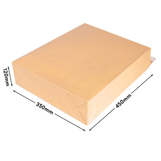100 Faltentaschen 450x350x120 mm mit Klotzboden, doppelte Haftklebung und Aufrei�faden Versandtasche