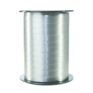 Geschenkband auf Spule 7 mm x 500 m - glatt gl�nzend silber